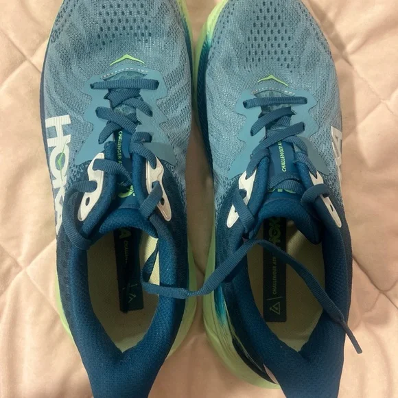 Hoka Teal and Lime Athletic Shoes - Picture 4 of 5